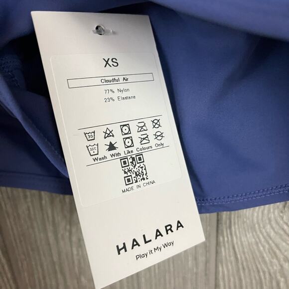 Halara Cloudful Air High Waisted Crossover‎ Butt Lifting Shorts 2.5'' Dusky Blue - Picture 5 of 5